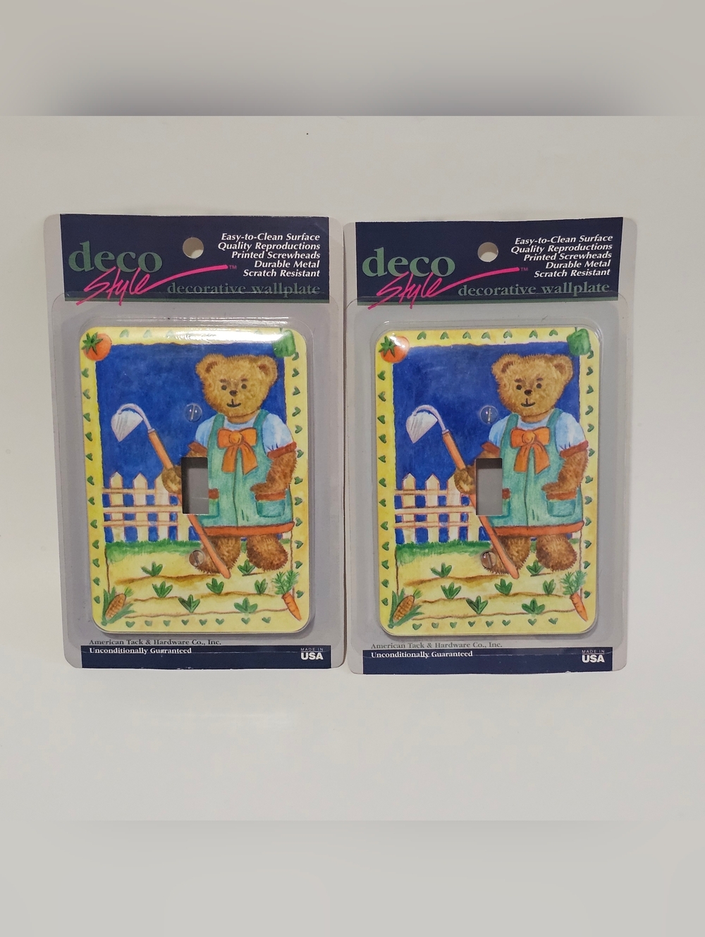 Deco Style Decorative Wallplate Light Switch Cover Teddy Bear Gardener Americana
